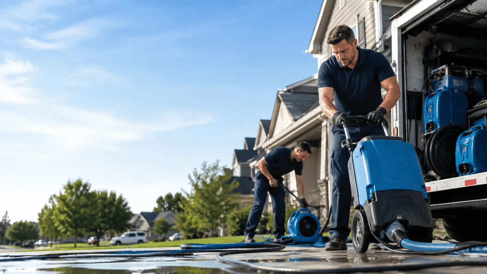 Dehumidification being performed in Woodland Hills, CA